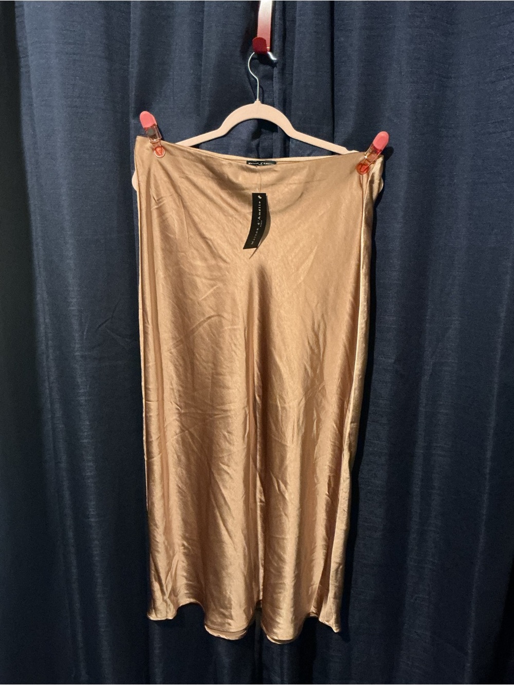 New Satin Maxi Skirt in Taupe - Classic Silhouette